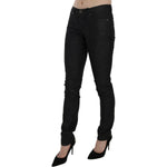 Costume National Black Low Waist Skinny Casual Denim Jeans PAN70724-26