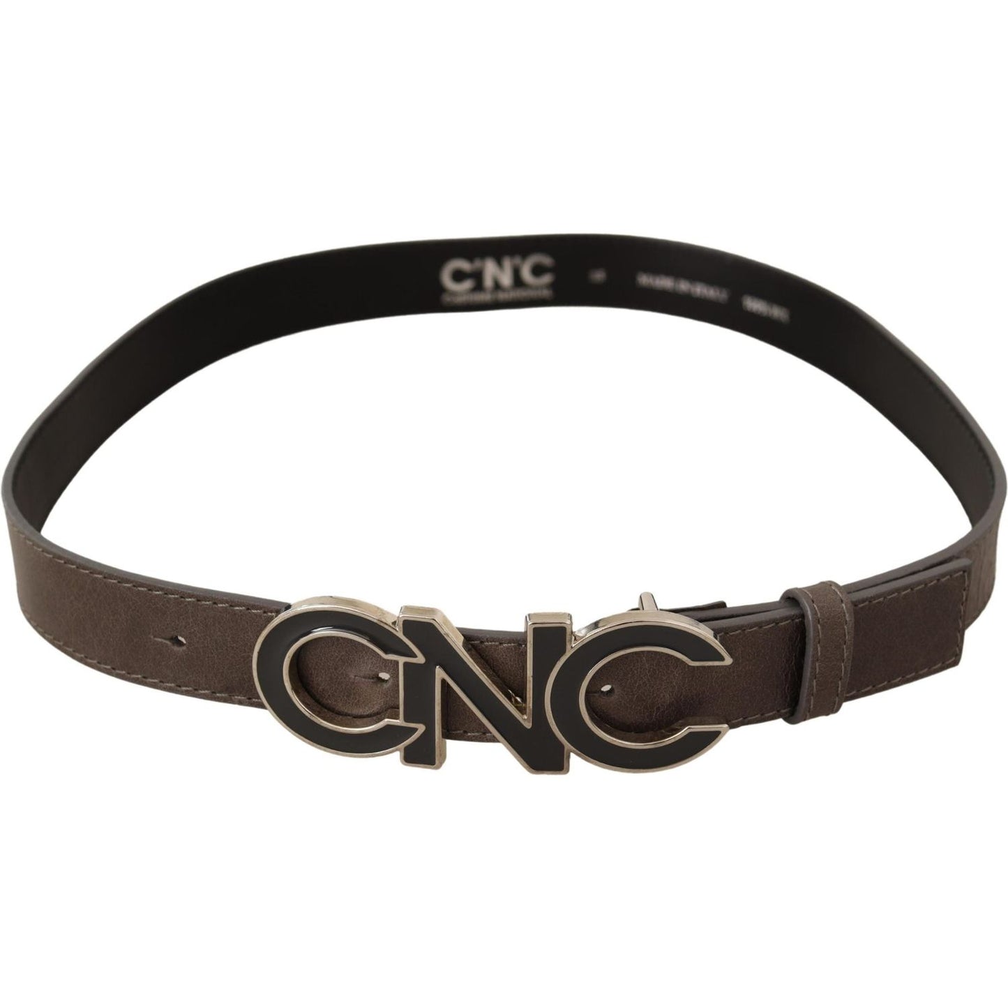 Costume National Brown Letter Logo Buckle Belt BEL60985 -85