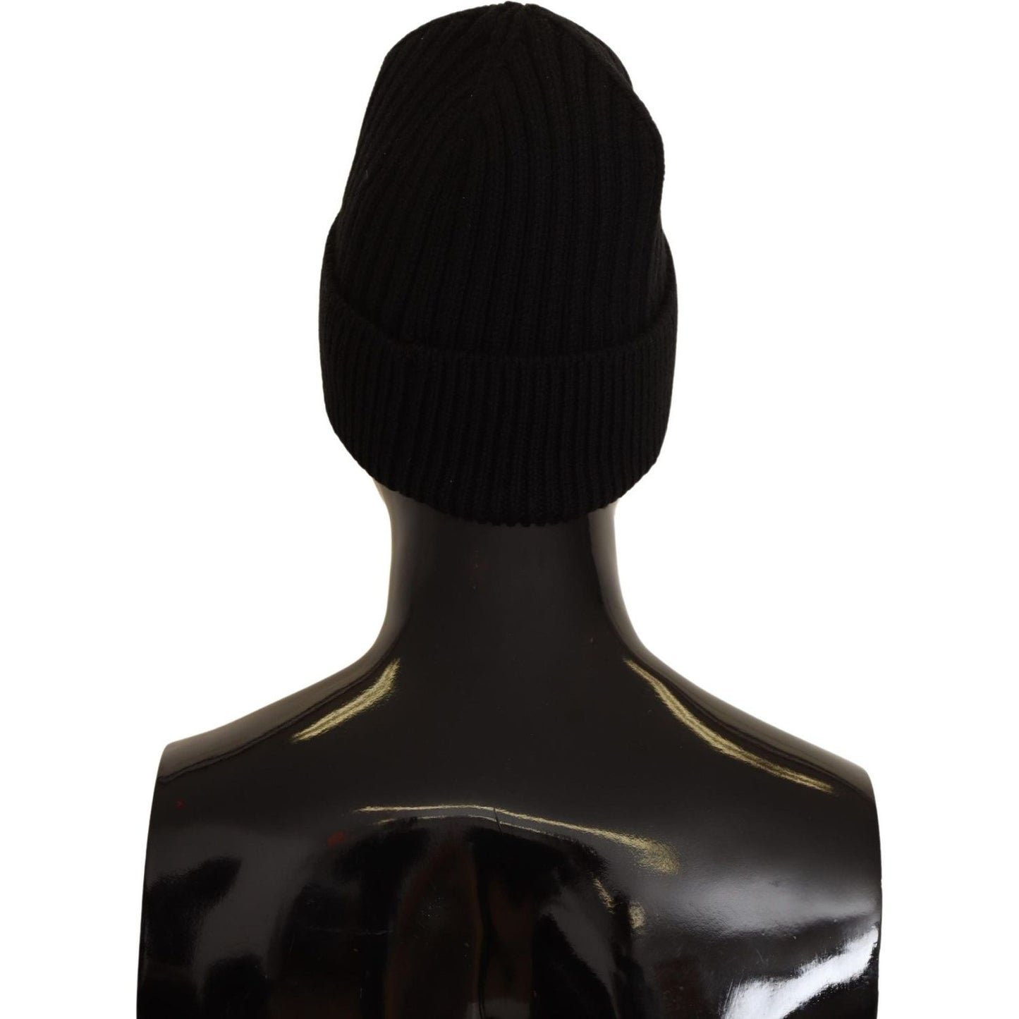 Dolce & Gabbana Black Wool Knit Women Winter Hat HAT9255