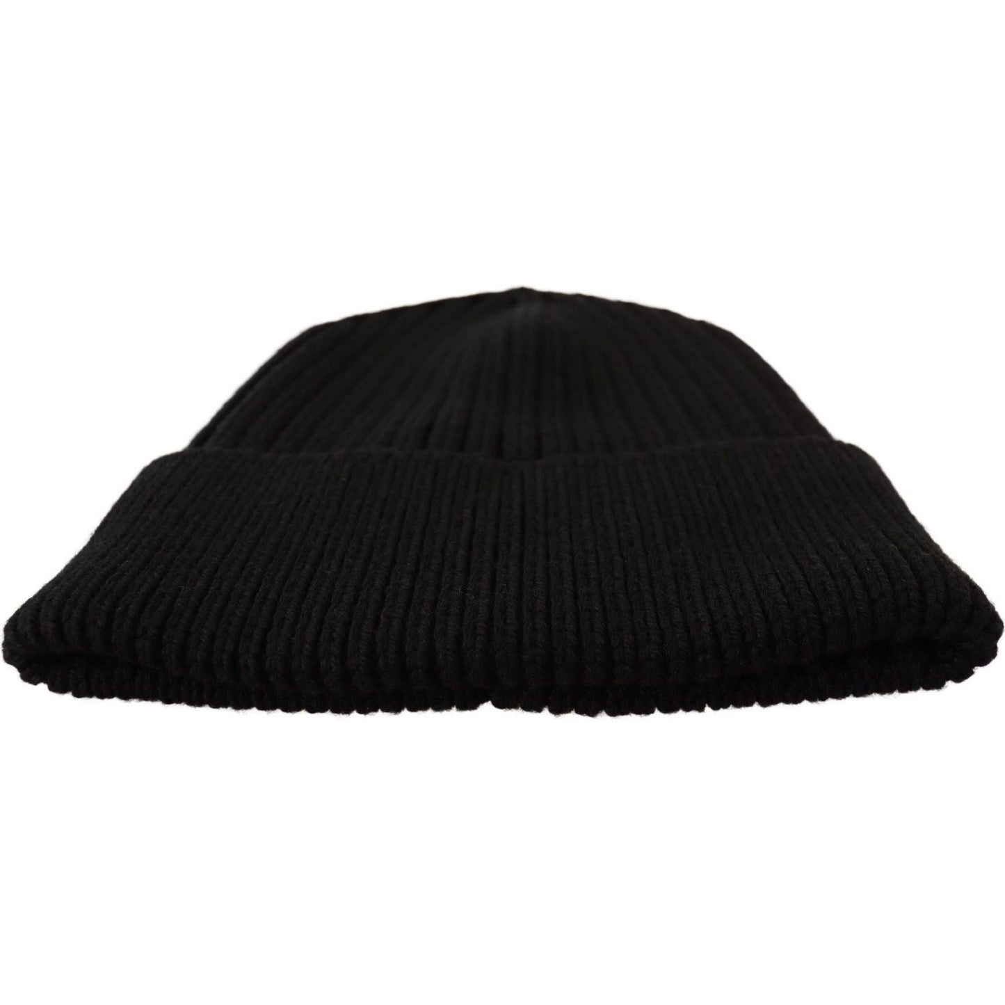 Dolce & Gabbana Black Wool Knit Women Winter Hat HAT9255