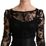 Dolce & Gabbana Black Fitted Lace Top Bodycon Mini Dress DR2734-36