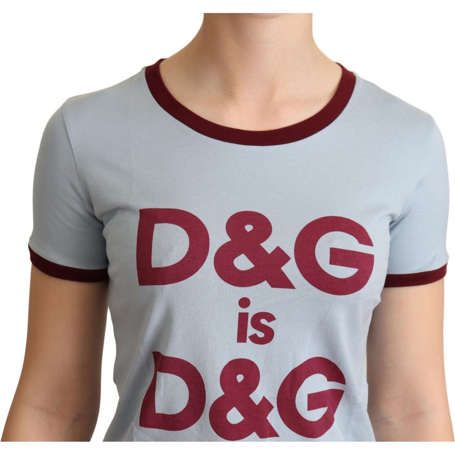 Dolce & Gabbana Blue Crewneck D&G Top T-shirt TSH6311-36