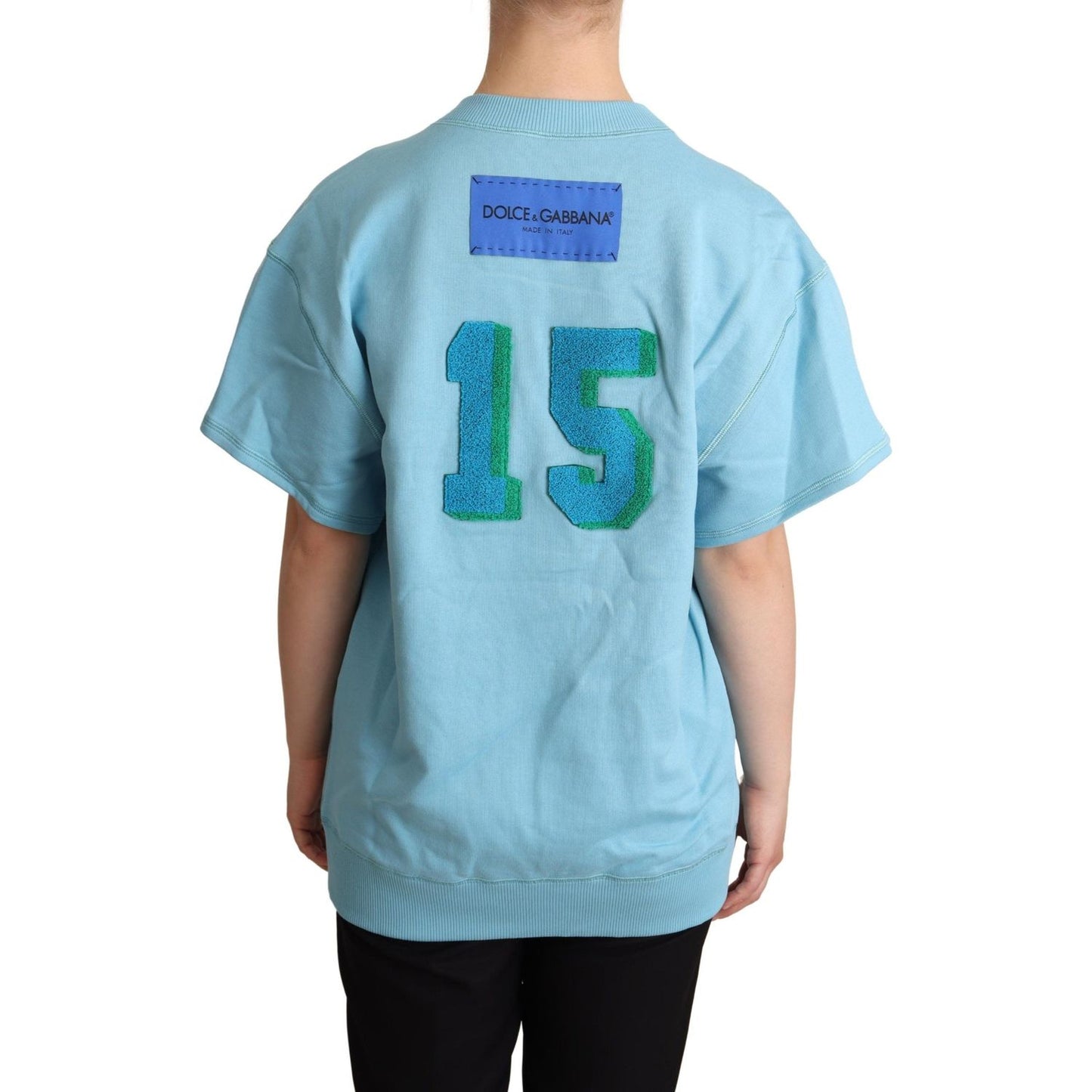Dolce & Gabbana BLue Queen Of Hearts Card Sweater T-shirt TSH6681-38