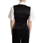 Dolce & Gabbana Gray Checkered Sleeveless Waistcoat Vest TSH5987 -40
