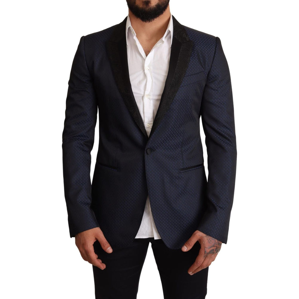 Dolce & Gabbana Blue Wool Slim Fit MARTINI Blazer Jacket JKT2864-48