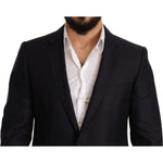 Dolce & Gabbana Blue Pattern MARTINI SLIM FIT 2 Piece Suit KOS1887-46