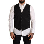 Dolce & Gabbana Black Wool Formal Waistcoat Dress TSH6617 -44