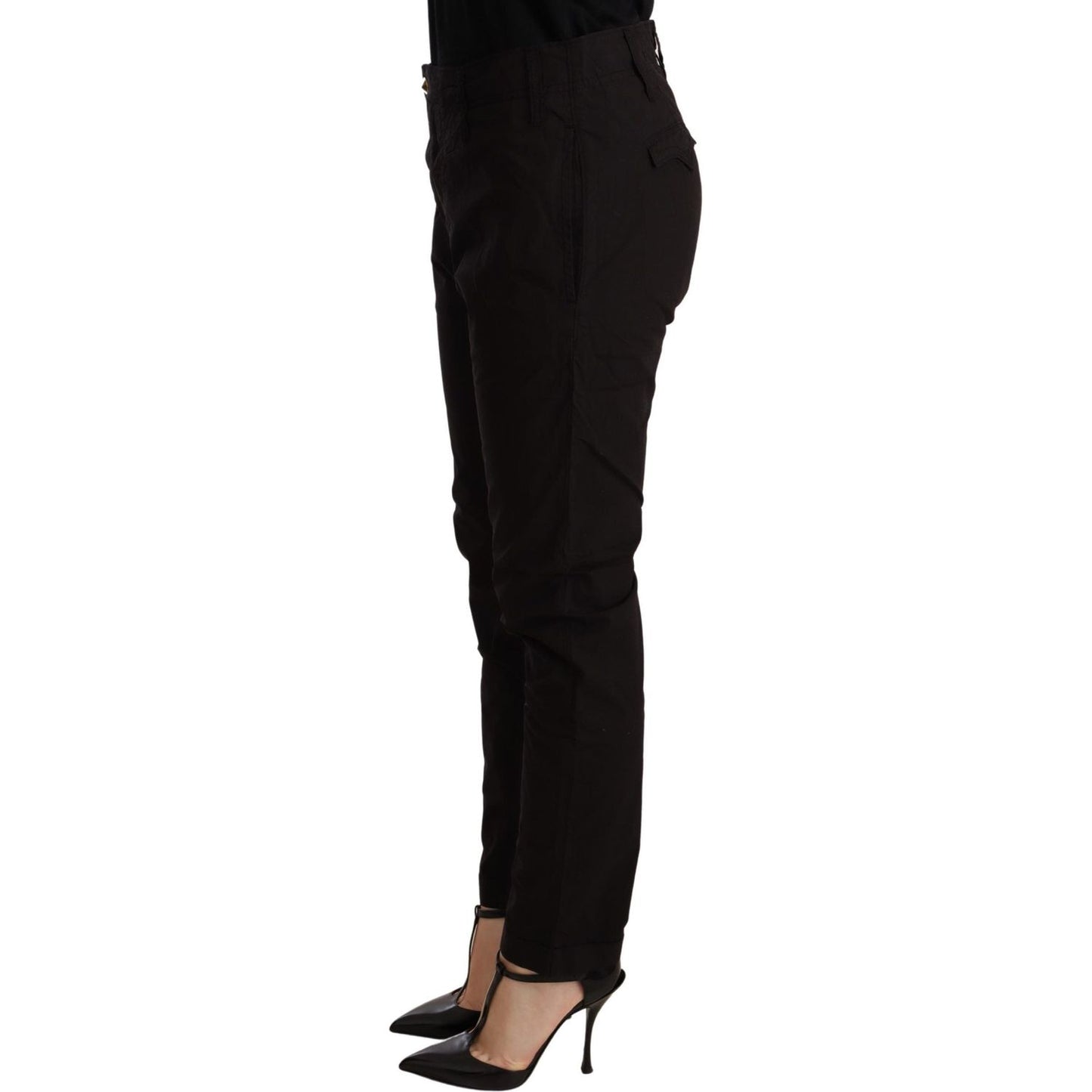 CYCLE Black Mid Waist BAGGY Fit Skinny Trouser PAN71162 -25