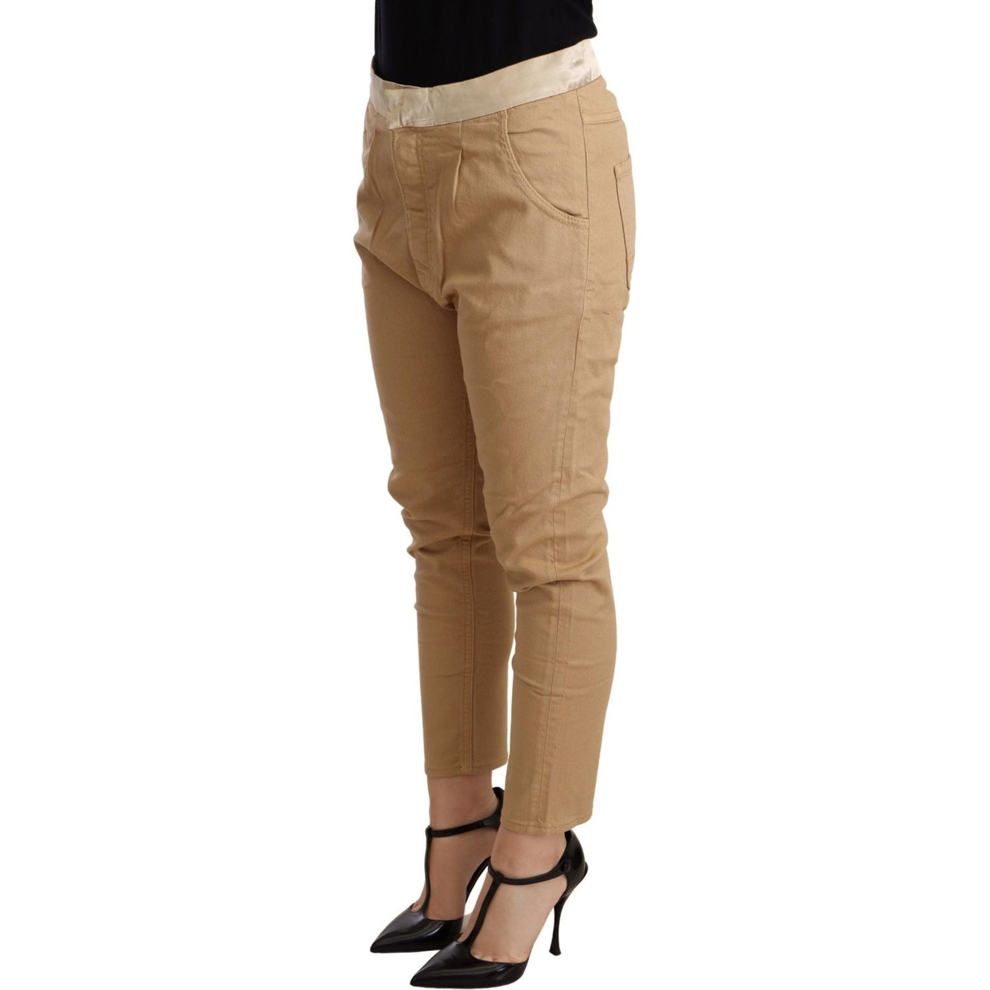 CYCLE Beige Mid Waist Slim Fit Skinny Stretch Trouser PAN71166 -26