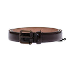 Dolce & Gabbana Brown Leather Logo Belt Cintura Belt GSB10272-75