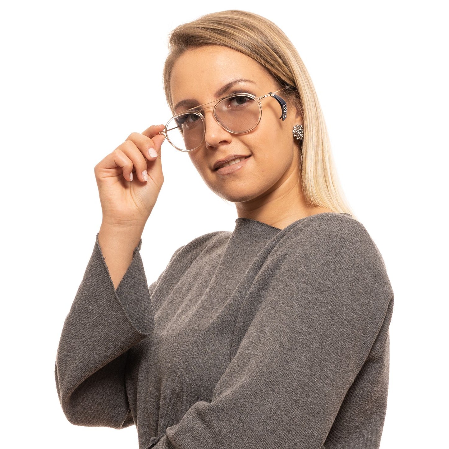 Lozza Gold Metal & Plastic Sunglasses