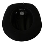 Dolce & Gabbana Black Lapin Amor Gignit Wide Brim Panama Hat HAT20055- 56