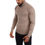 Dolce & Gabbana Beige Cashmere Turtleneck Pullover Sweater TSH6568 -50