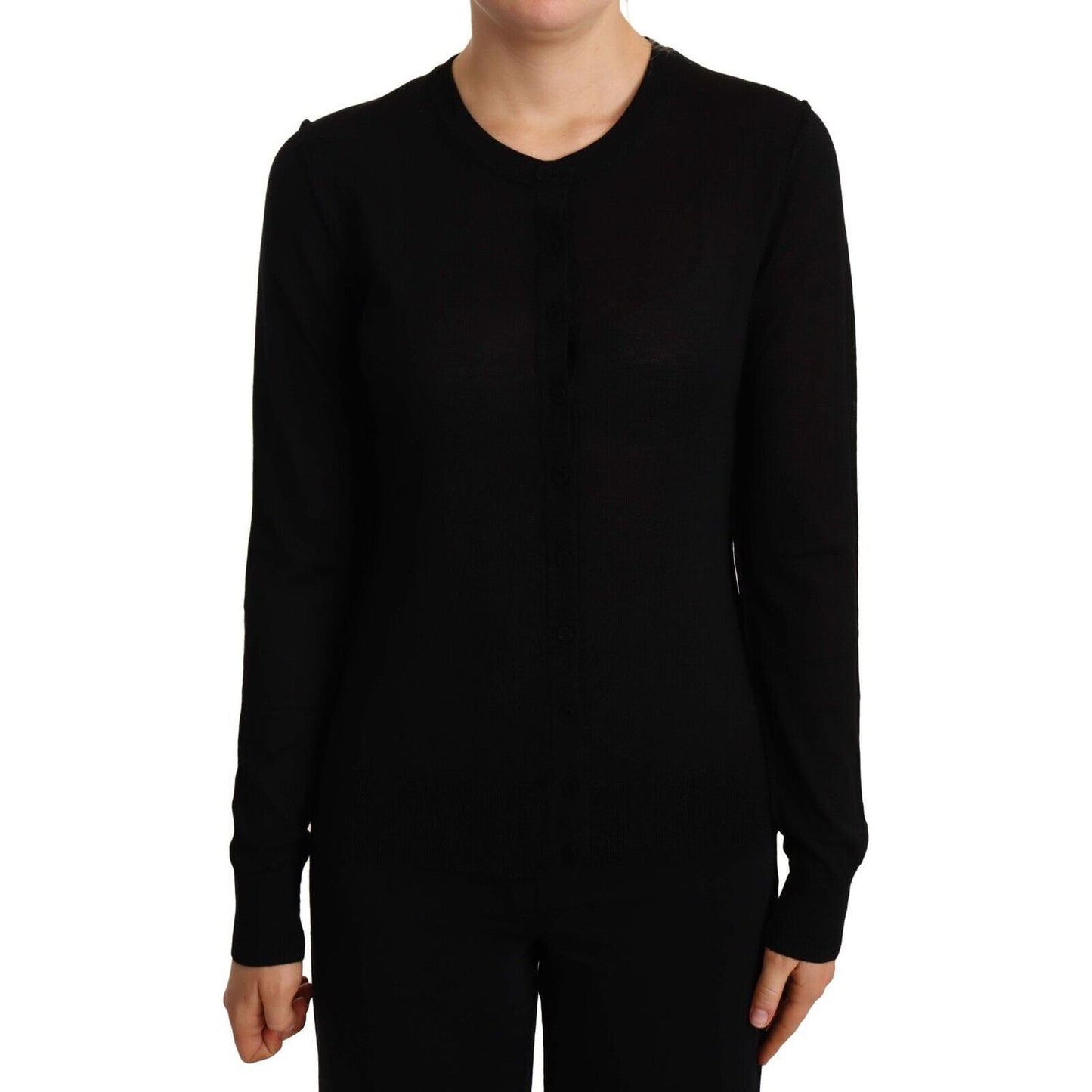 Dolce & Gabbana Black Crewneck Pullover STAFF Sweater Wool TSH6760 -44