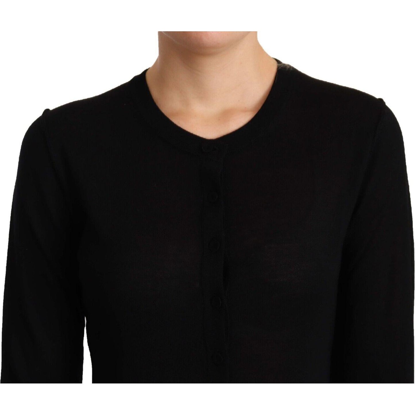 Dolce & Gabbana Black Crewneck Pullover STAFF Sweater Wool TSH6760 -44