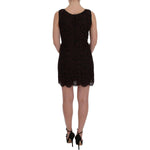 Dolce & Gabbana Bordeaux Floral Lace Ricamo Sheath Dress SIG60220- 42