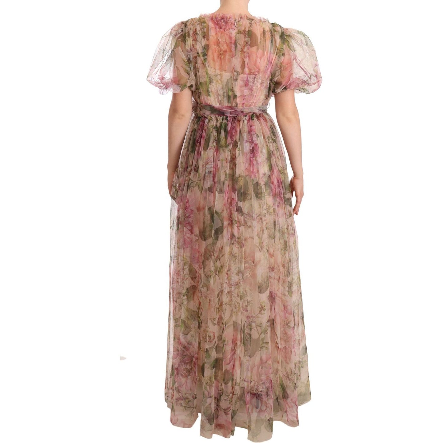 Dolce & Gabbana Multicolor Floral Print Long Maxi Gown Dress DR28178-40