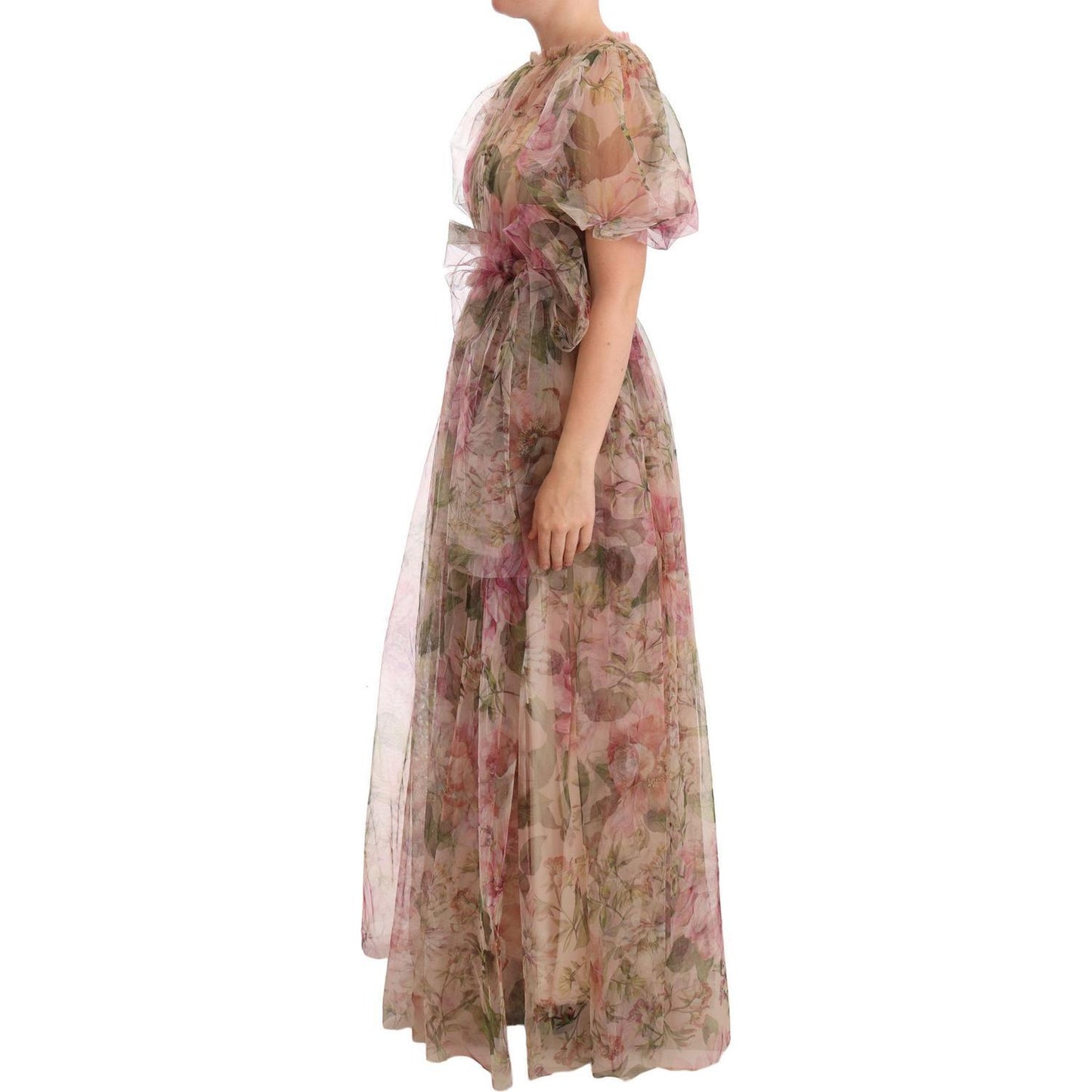 Dolce & Gabbana Multicolor Floral Print Long Maxi Gown Dress DR28178-40