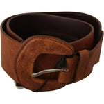 Costume National Brown Leather Fashion Waist Buckle Belt BEL61038 -80