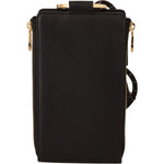 Dolce & Gabbana Black Leather Logo Plaque Neck Strap Card Coin Wallet VAS12893
