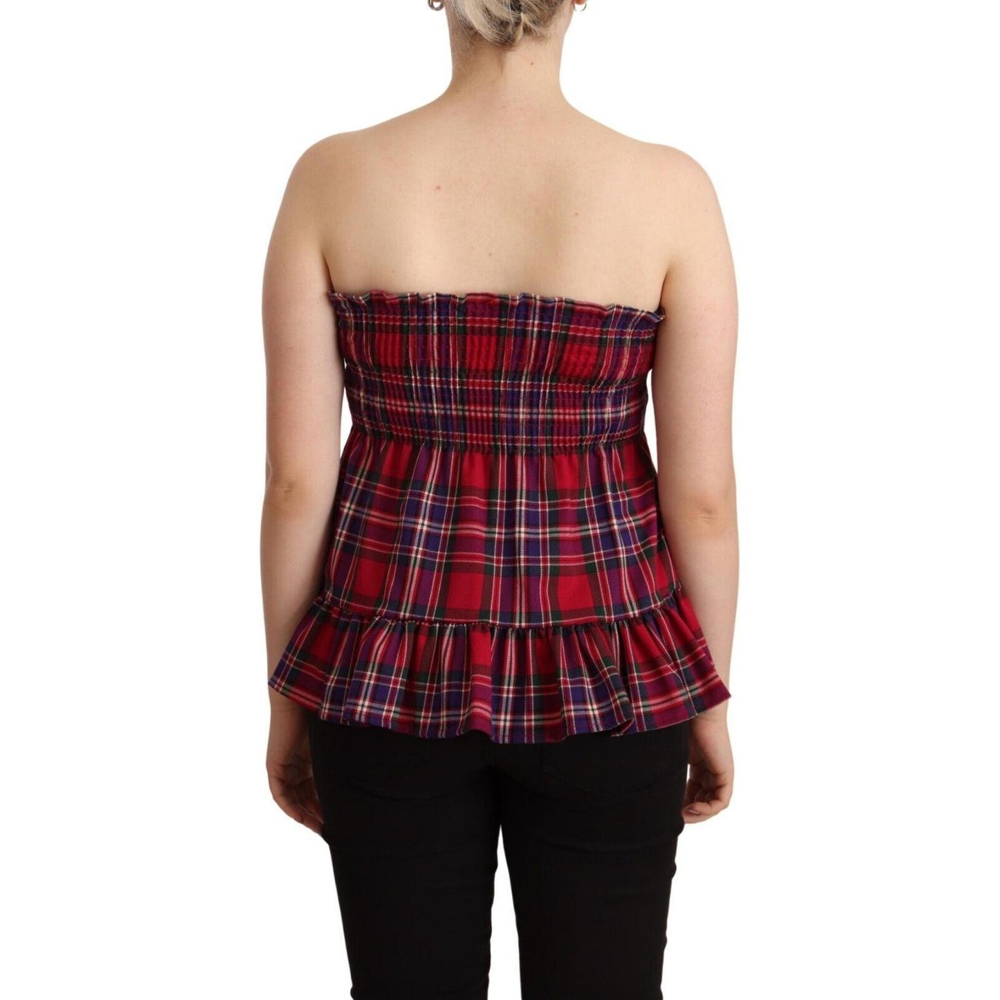 CAMPO DI FRAGOLE Multicolor Chekered Sleevelesss Tank Top TSH7435 - 38