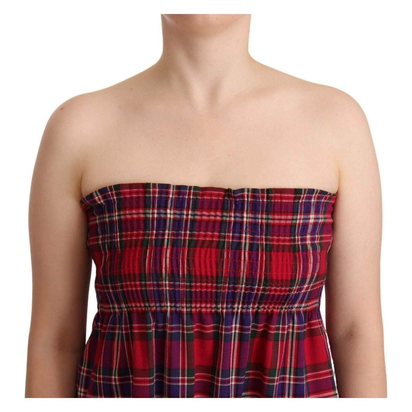 CAMPO DI FRAGOLE Multicolor Chekered Sleevelesss Tank Top TSH7435 - 38