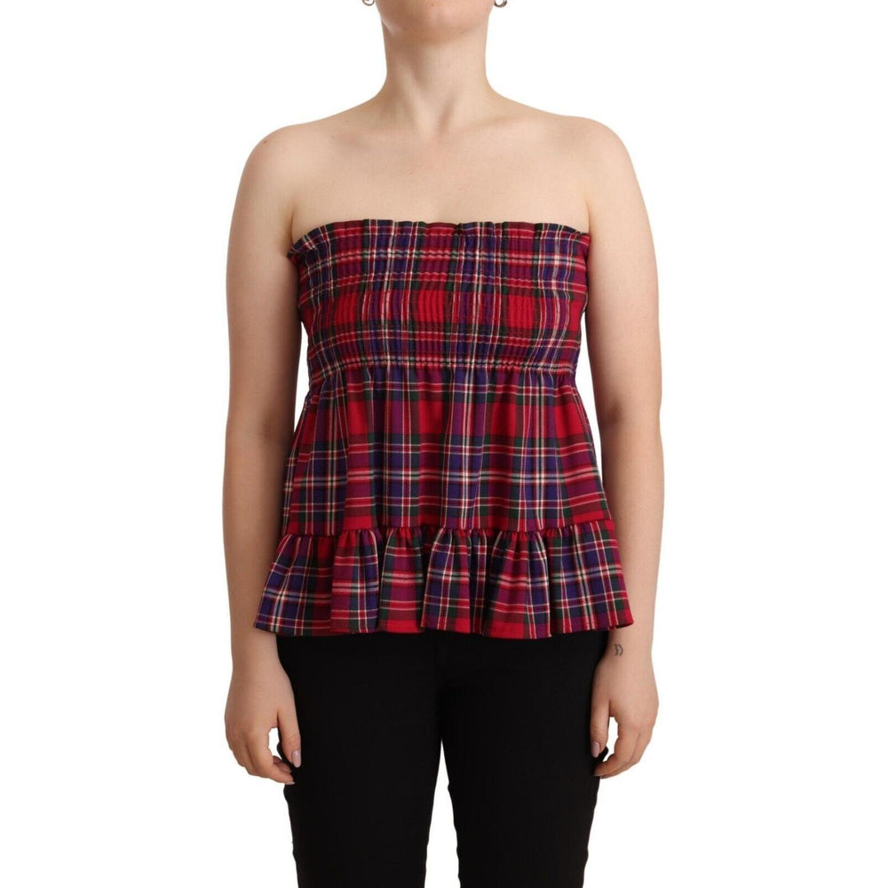 CAMPO DI FRAGOLE Multicolor Chekered Sleevelesss Tank Top TSH7435 - 38