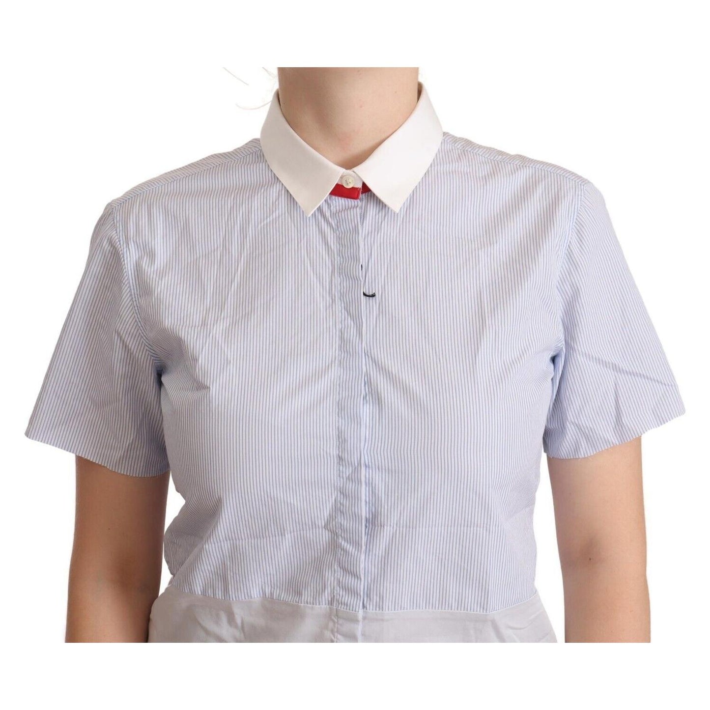 AGLINI Light Blue Cotton Short Sleeves Collared Polo Top TSH6903 - 46