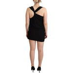Roberto Cavalli Black Sleeveless Cotton Sheath Mini Dress DR28583 - 42