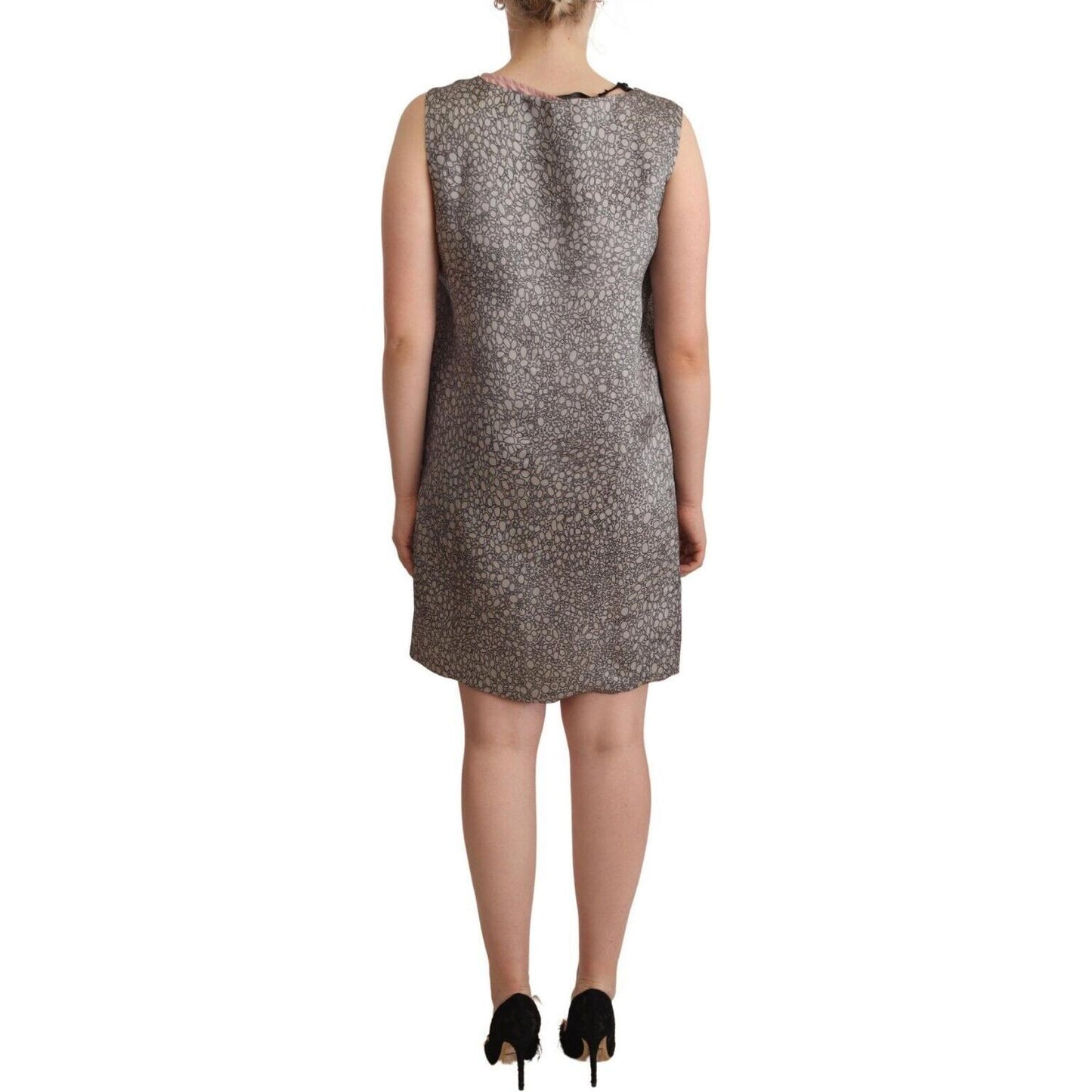 Comeforbreakfast Gray Sleeveless Shift Knee Length Dress DR28568 - 42