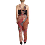 PINKO Multicolor Viscose Floral Print Women Jumpsuit Dress DR28553 - 44