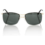 Frankie Morello Black Metallic Fiber Men Sunglass FR-22136