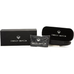 Frankie Morello Black Metallic Fiber Men Sunglass FR-22136