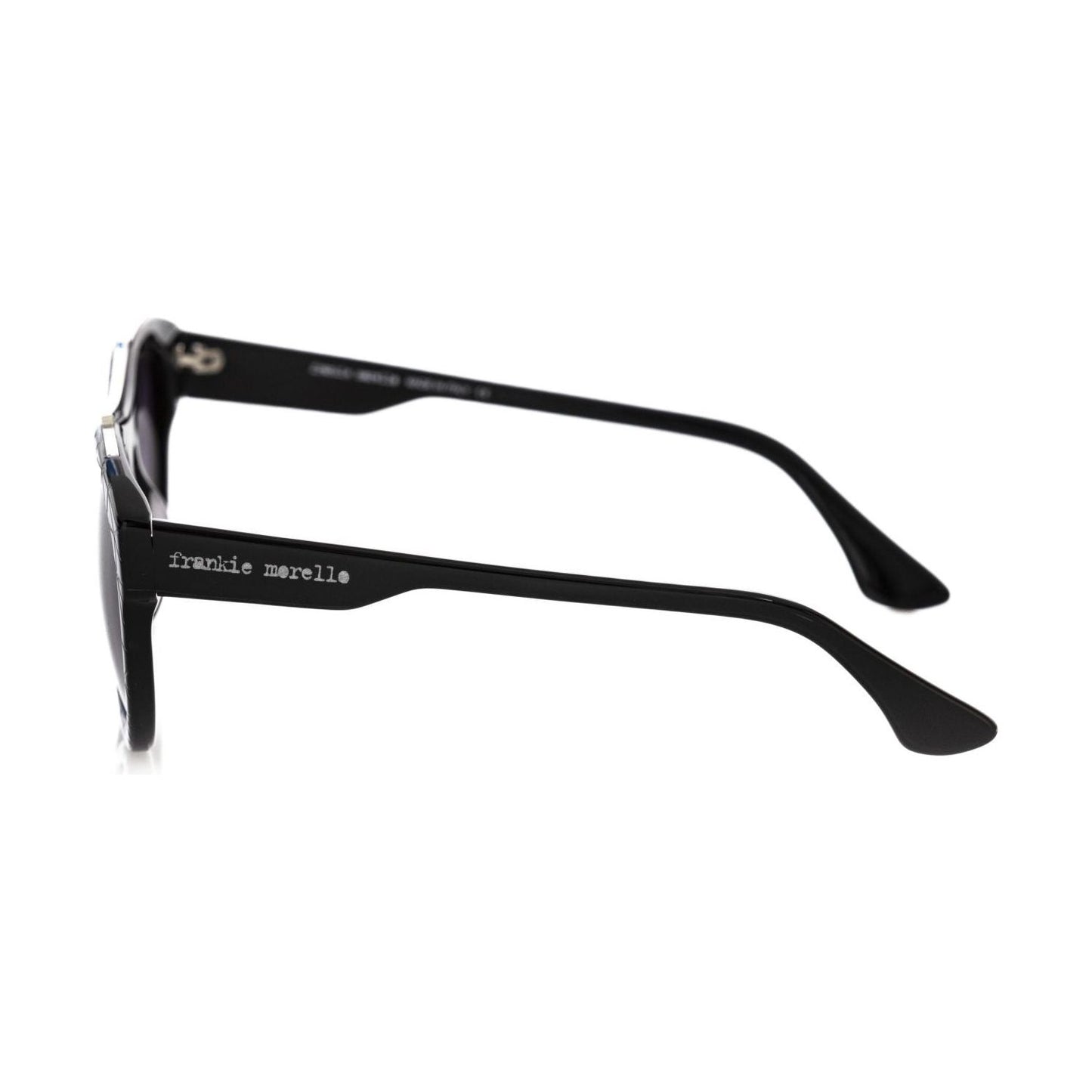 Frankie Morello Black Acetate Men Sunglass FR-22132