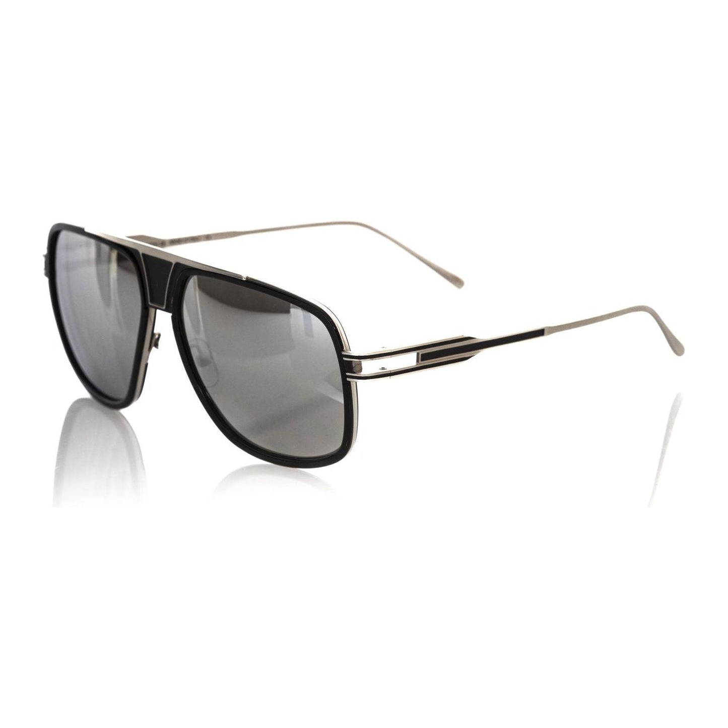 Frankie Morello Black Metallic Men Sunglasses FR-22127