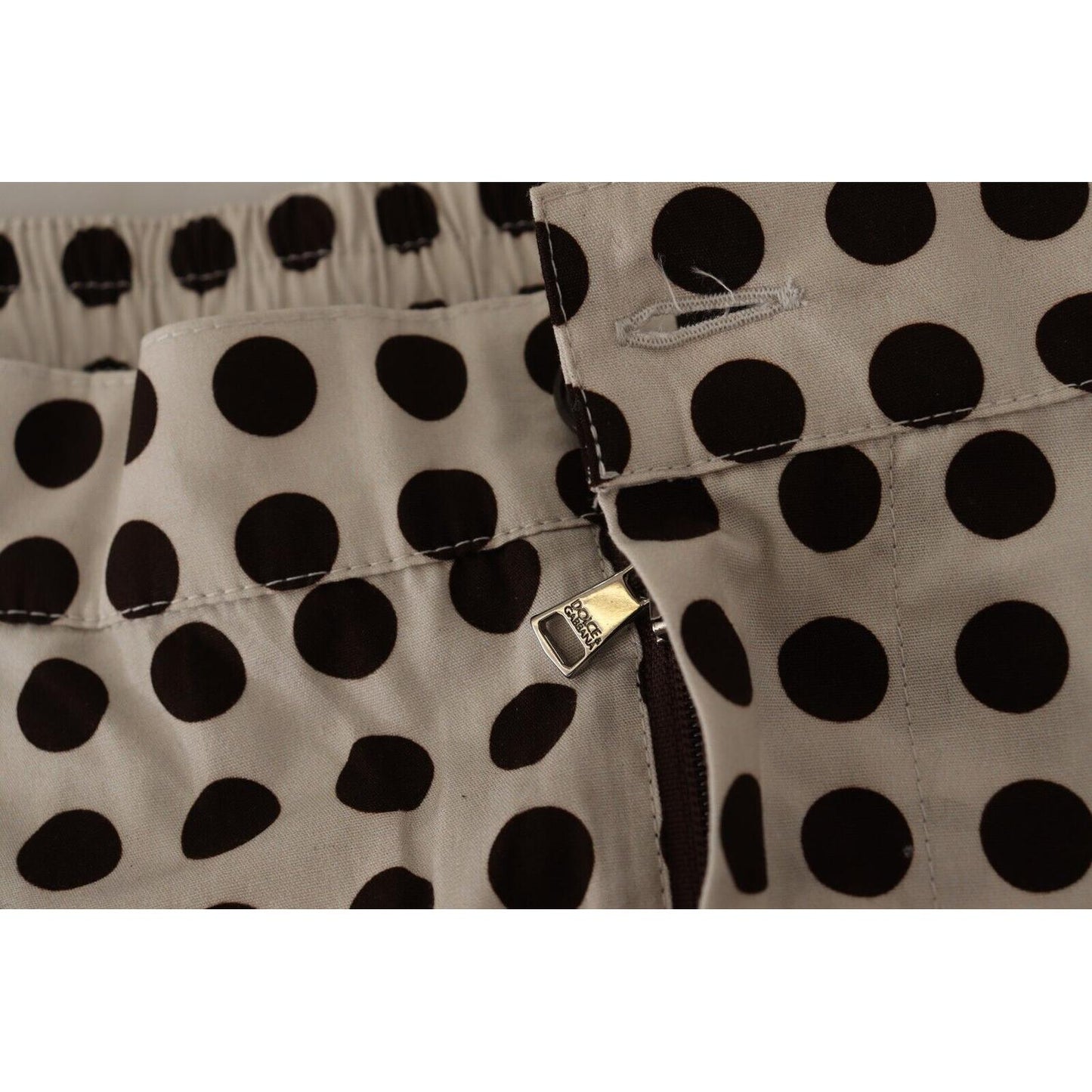 Dolce & Gabbana Black White Polka Dots Cotton Linen Shorts BIK1561 - 48