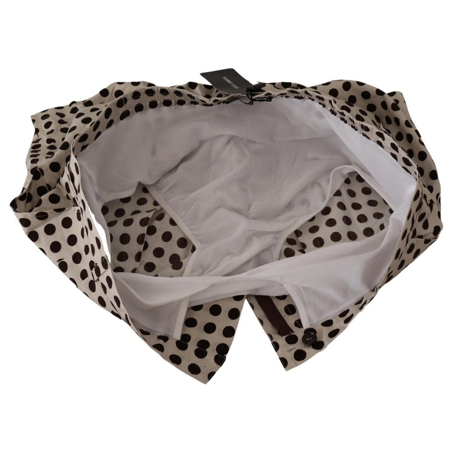Dolce & Gabbana Black White Polka Dots Cotton Linen Shorts BIK1561 - 48
