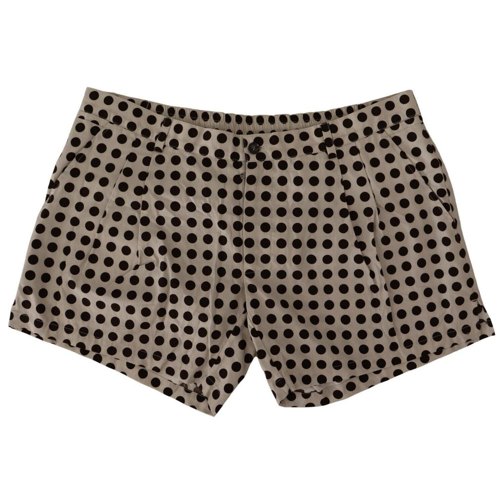 Dolce & Gabbana Black White Polka Dots Cotton Linen Shorts BIK1561 - 48