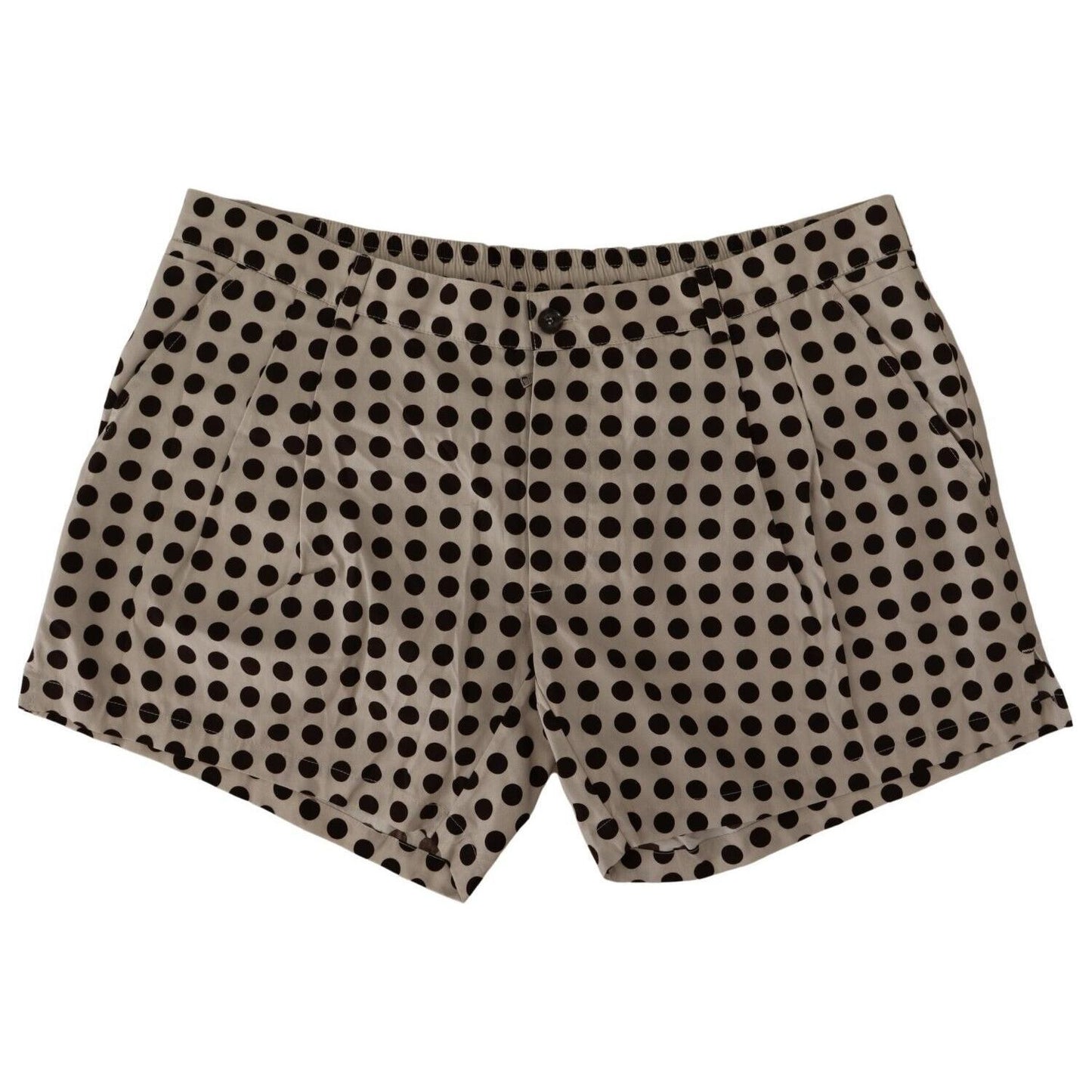 Dolce & Gabbana Black White Polka Dots Cotton Linen Shorts BIK1561 - 48