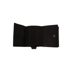 Dolce & Gabbana Black Leather Trifold Purse Belt Strap Multi Kit Wallet VAS130153