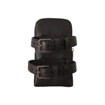 Dolce & Gabbana Black Leather Purse Double Belt Strap Multi Kit Wallet VAS130157
