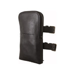 Dolce & Gabbana Black Leather Purse Double Belt Strap Multi Kit Wallet VAS130157