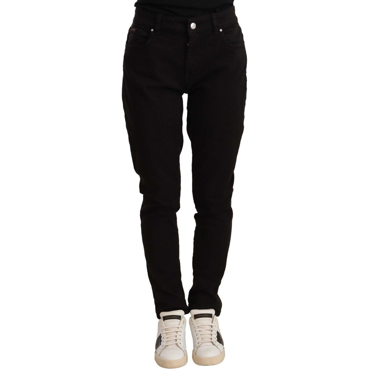 Dolce & Gabbana Black Skinny Slim Denim Cotton Stretch Jeans PAN72514 - 44