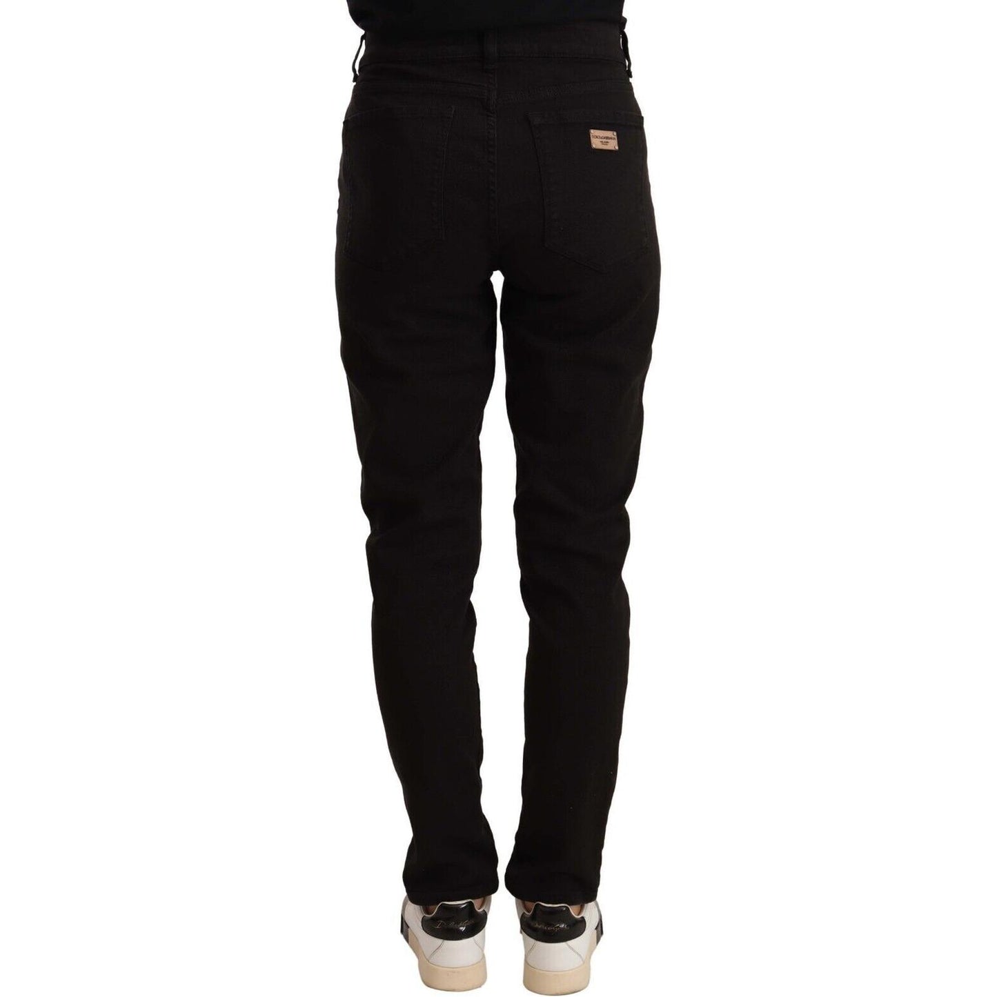 Dolce & Gabbana Black Skinny Slim Denim Cotton Stretch Jeans PAN72514 - 44