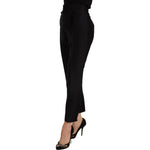Dsquared² Black Wool High Waist Skinny Women Pants PAN72584 - 40