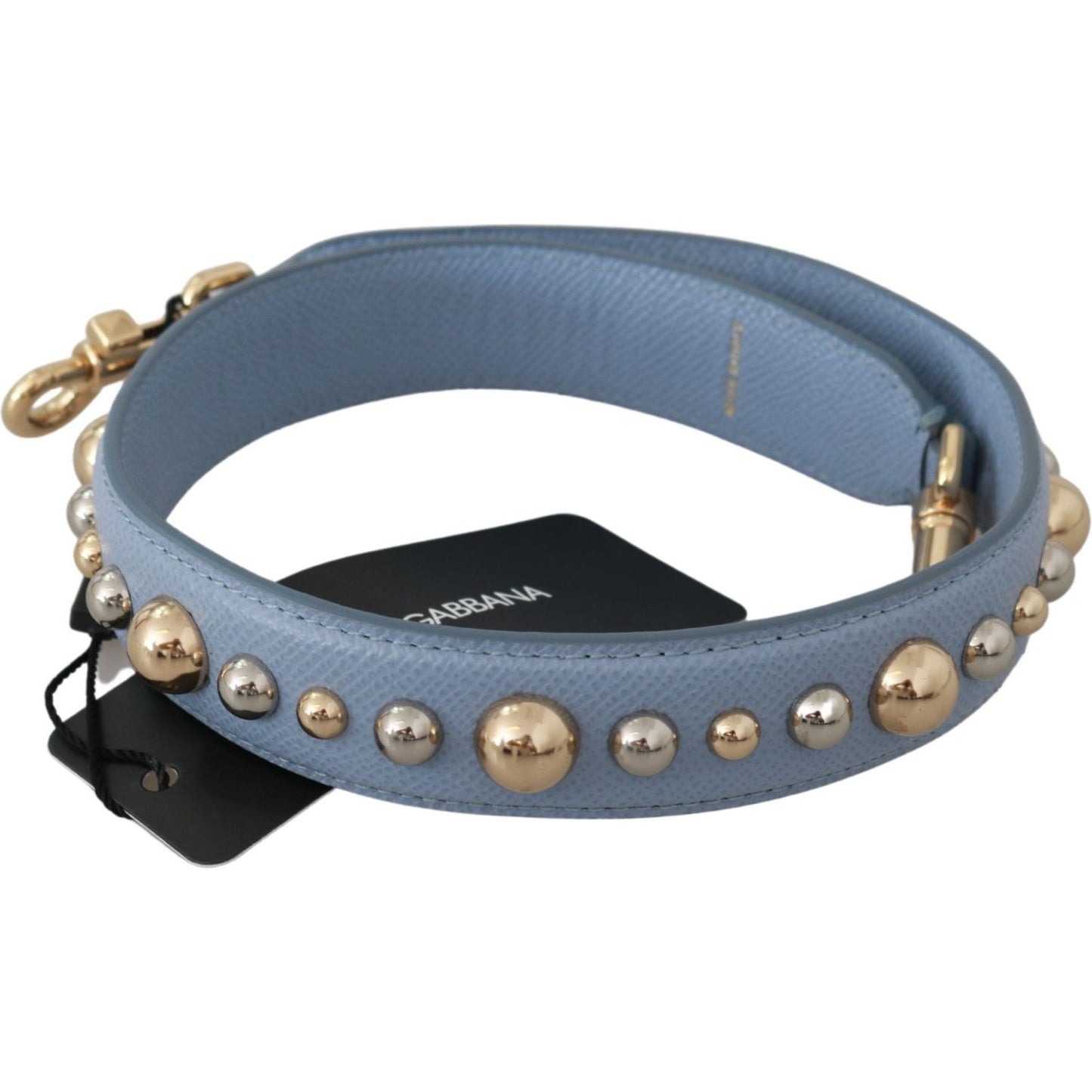 Dolce & Gabbana Blue Leather Handbag Accessory Shoulder Strap BEL60580