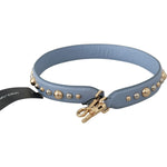 Dolce & Gabbana Blue Leather Handbag Accessory Shoulder Strap BEL60580