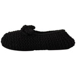 Dolce & Gabbana Black Slip On Ballerina Flats Wool Knit Shoes LA9676 - 41