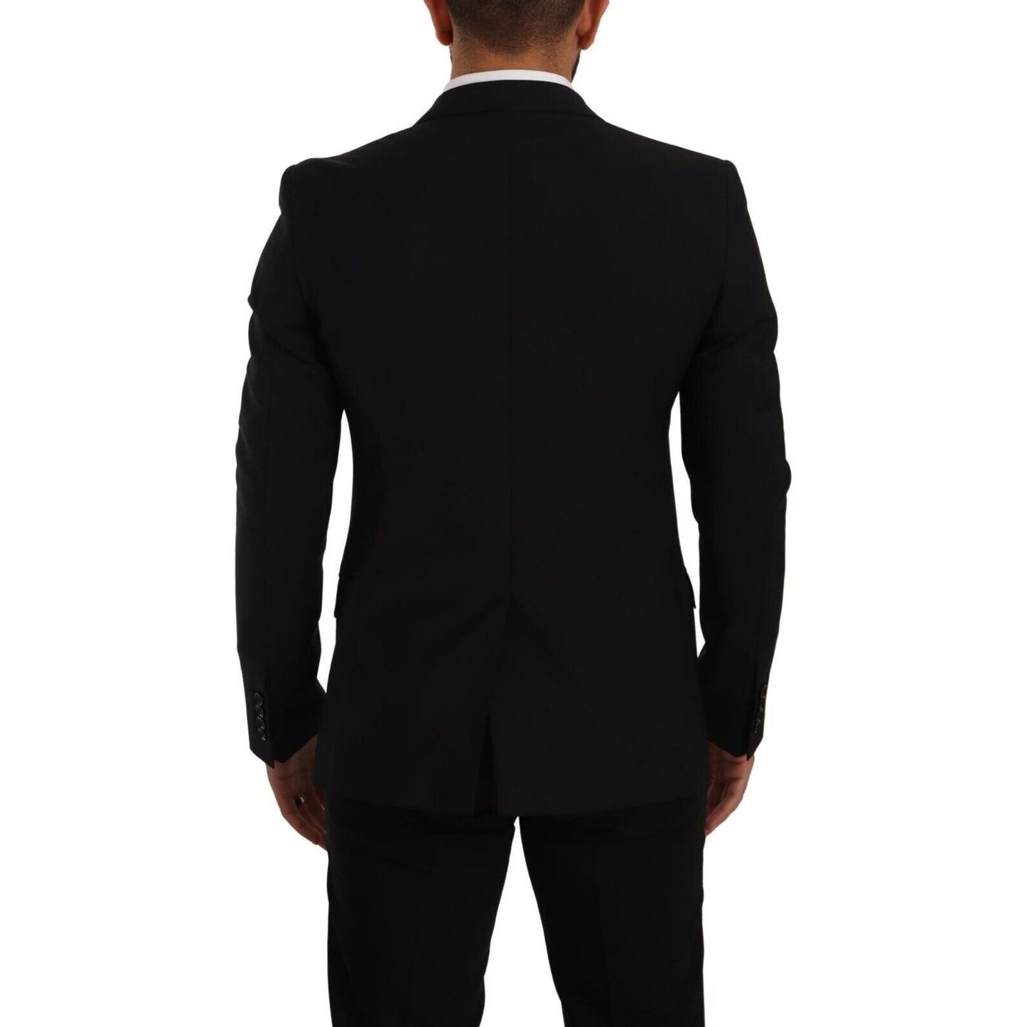 Dolce & Gabbana Black Slim Fit Vest 2 Button MARTINI Blazer