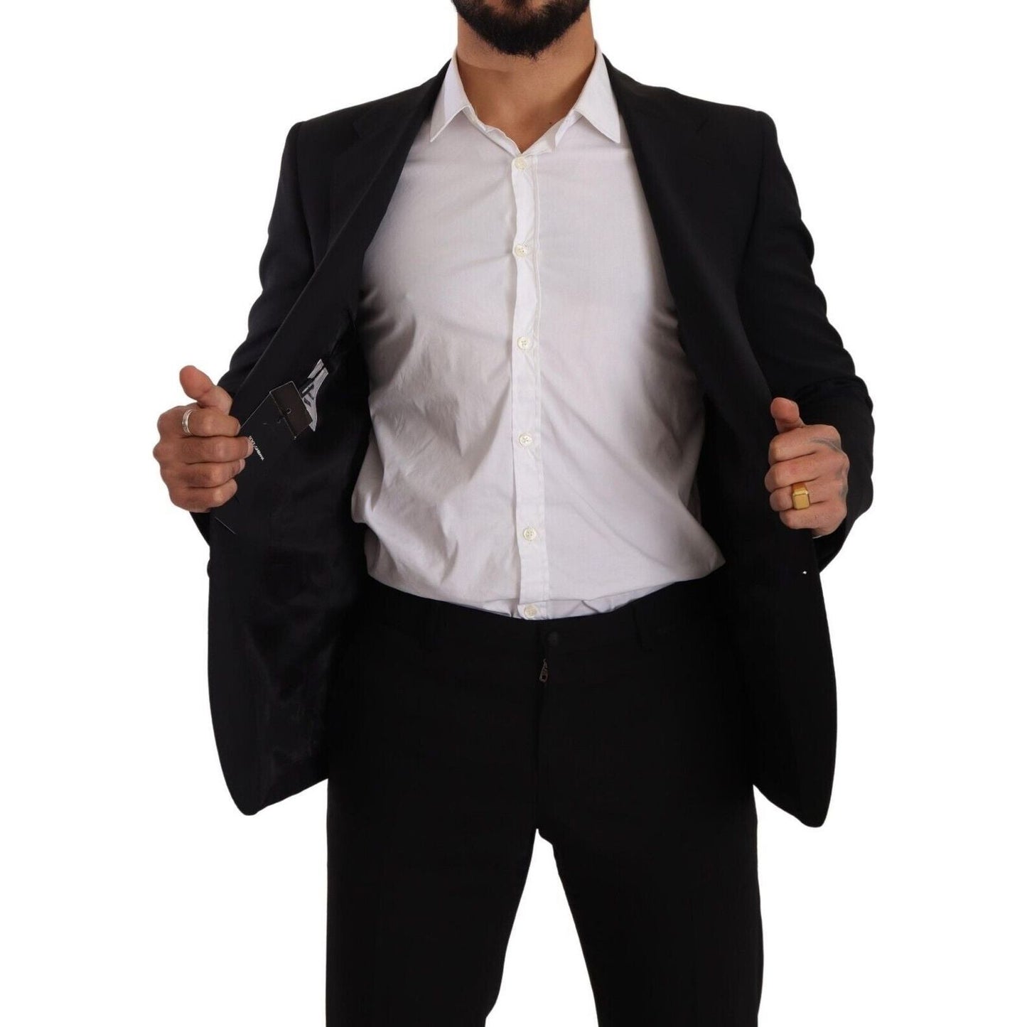 Dolce & Gabbana Black Slim Fit Vest 2 Button MARTINI Blazer